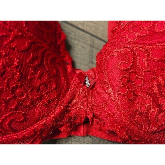 2 for $20 Smart & Sexy Signature Lace Push-Up Bra No No Red - Picture 4 of 8